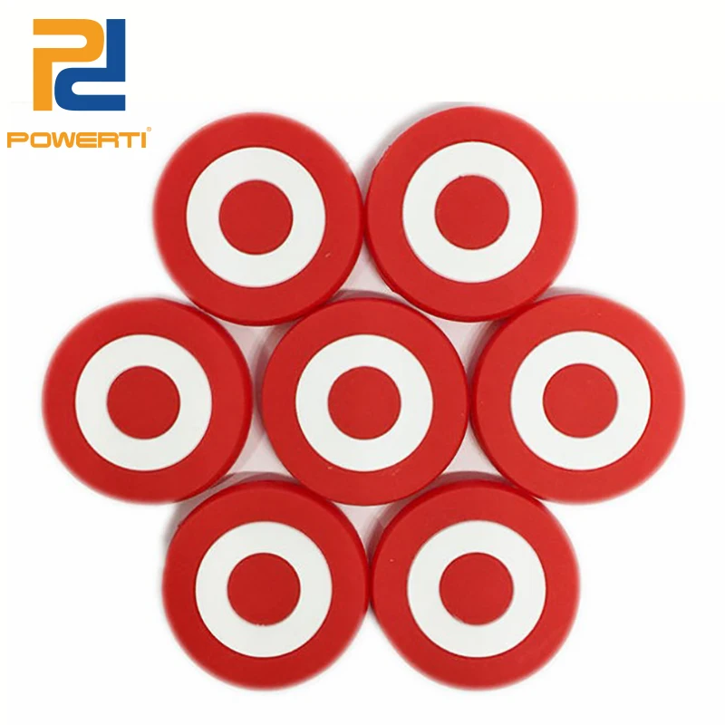 

POWERTI 10pcs/lot Tennis Vibration Dampener Red Bull's eye Cute Tennis Racket Dampener,Free Shipping