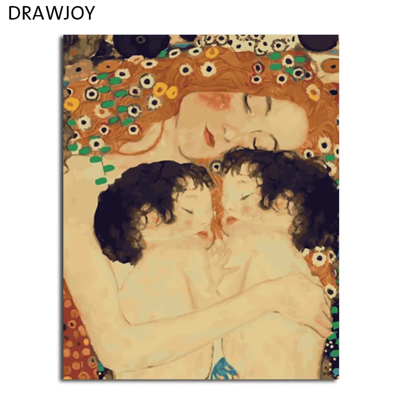 DRAWJOY в рамке, сделай сам, настенные краски, картины, краски по номерам, красота, леди и животные, масляная краска, домашний декор для гостиной