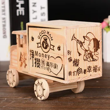 

Wood Car Shape Money Boxes Children Toy Car Model Wooden Piggy Bank Cofre Home Decor Gifts for Kids Craft Safe salvadanaio Bank