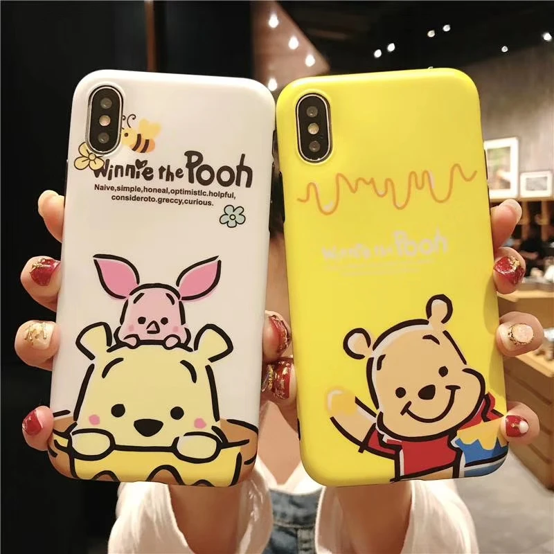 Cute Cartoon Bear Pig Pattern Case For iphone 6 6s 7 8 Plus X XR XS MAX Fancy Back Cover 6plus 7plus 8plus XSMax Soft TPU cases | Мобильные