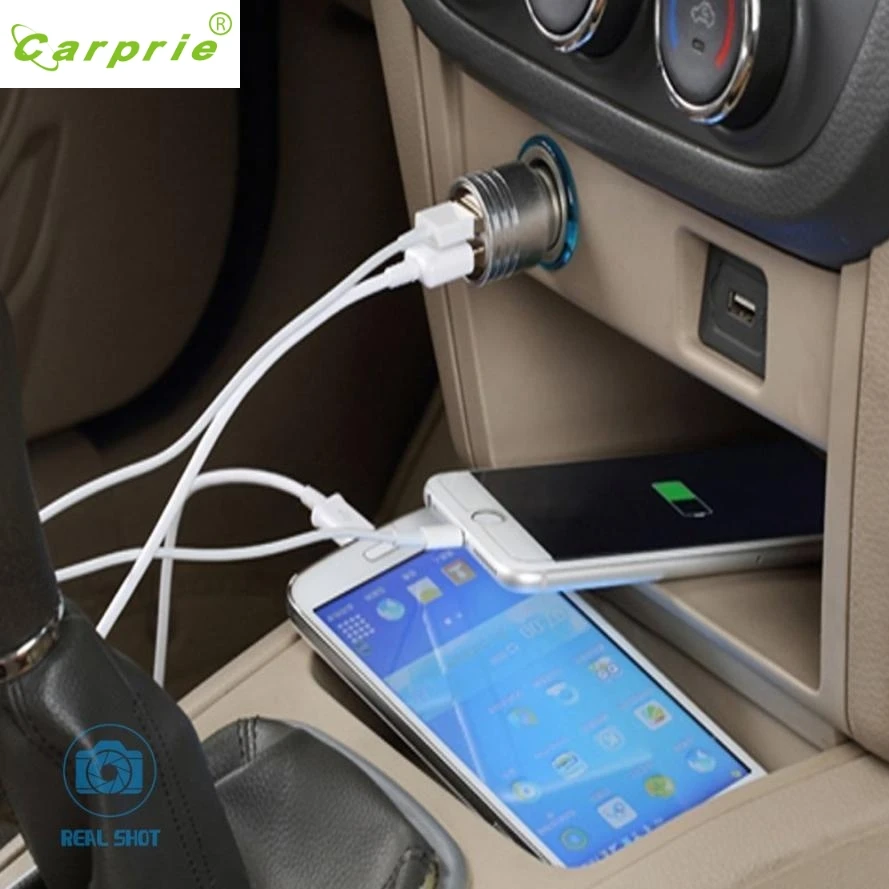 Зарядные устройства Алюминиевый сплав автомобилей Порты USB и розетки сигареты подходит для всех малой мощности fm-трансмиттер Bluetooth 31 августа