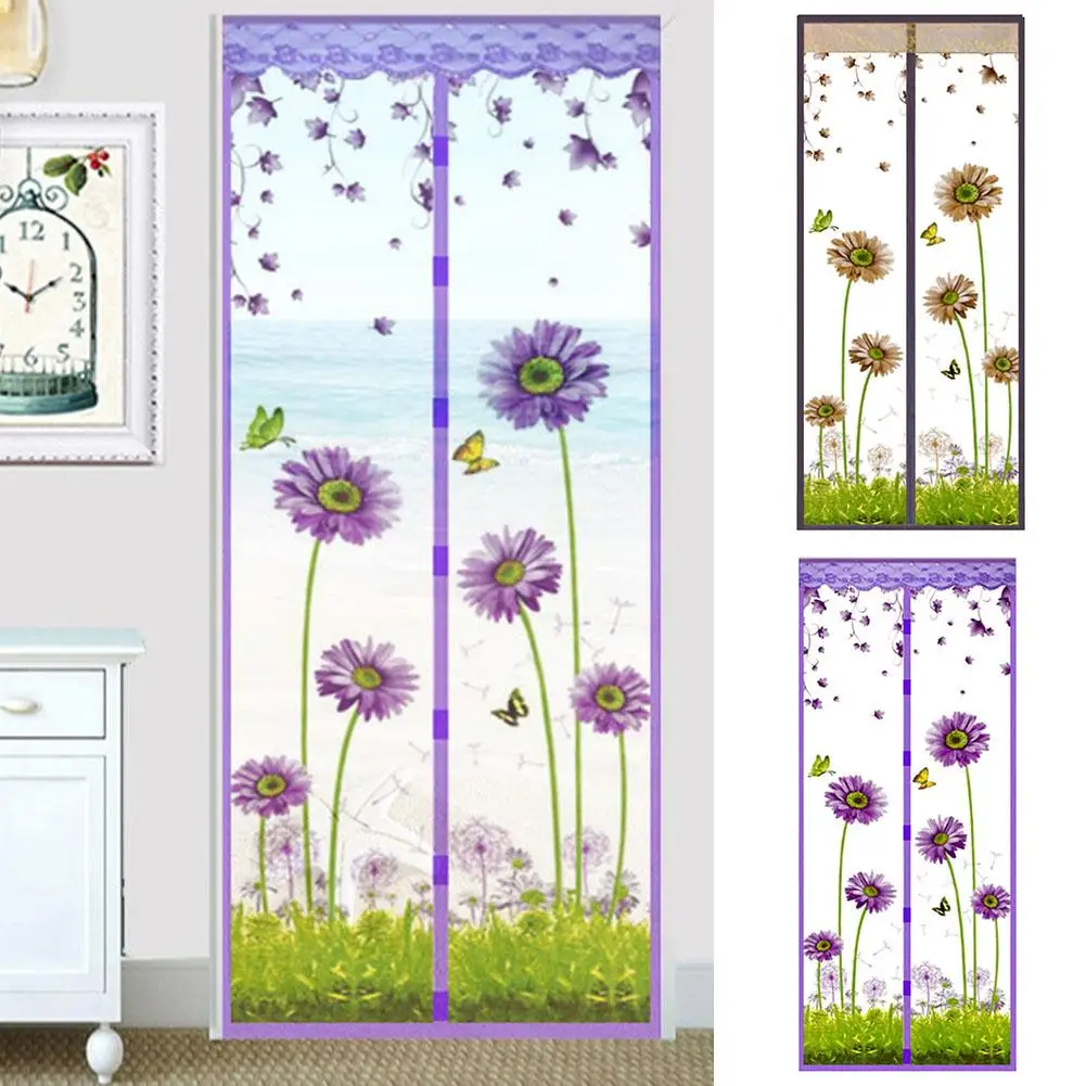 

Flower Butterfly Summer Magnetic Window Door Anti Mosquito Bug Mesh Net Curtain