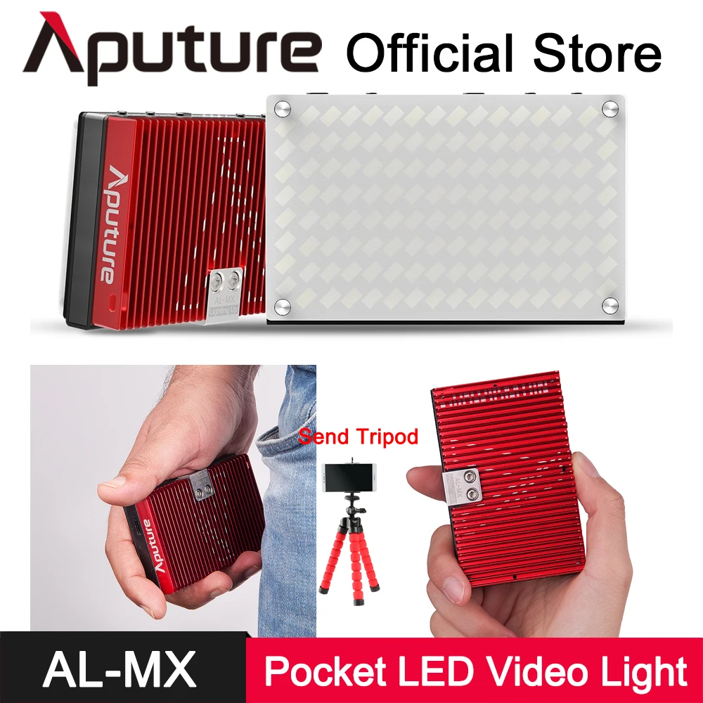 

Aputure AL-MX LED Video Lamp Adjustable 2800K-6500K Aluminum Body Pocket Size Tiny LED Fill Light on-camera Photography Lighting