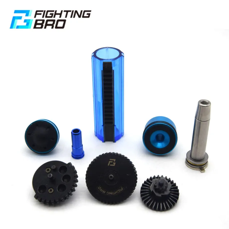 

M4 Ver.2 AEG Airsoft accessories Super Silent Gear Piston head Spring guide Nozzle Cylinder 13:1 16:1 18:1 200:100 300:100 CNC
