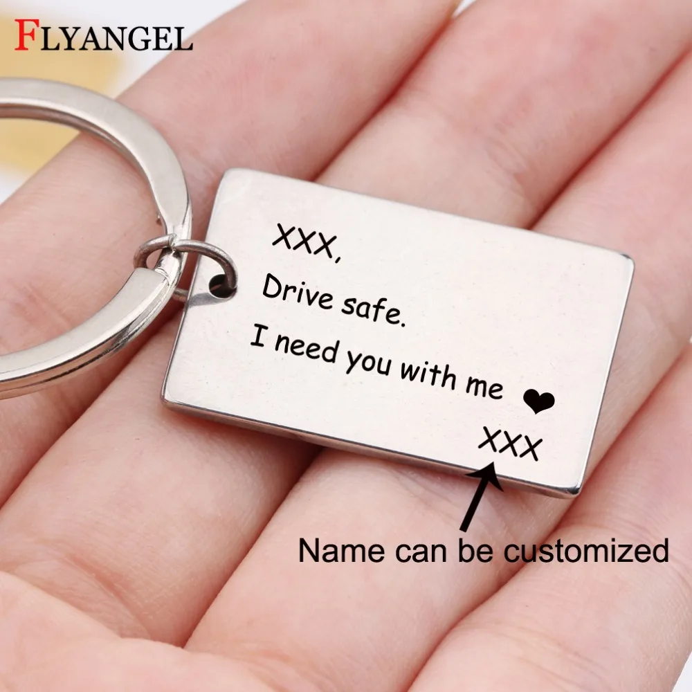 Drive Safe Keychain – Personalized 26-Letter Keychain With Rose Gold Finish