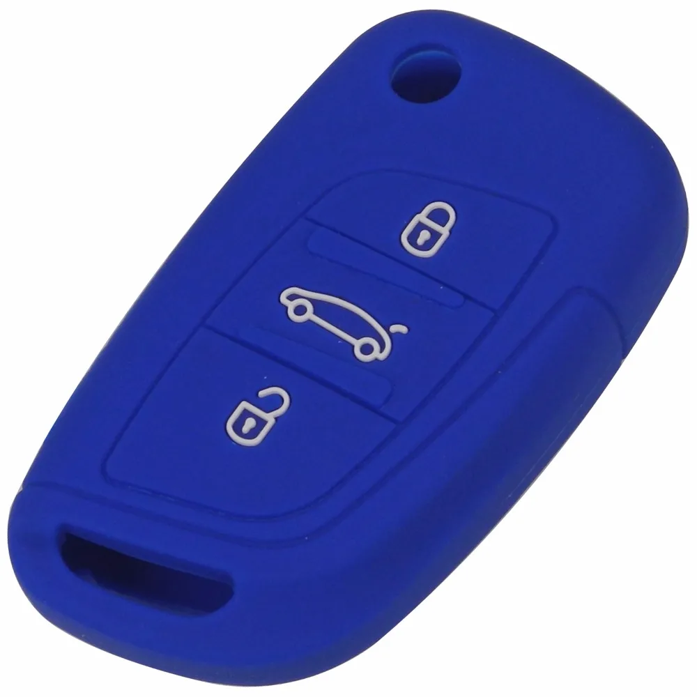 

New 3 Buttons Remote Flid Folding Key Silicone Cover Case Fob For PEUGEOT 207 307 308 For Citroen C2 C3 C4 C5 C6 C8