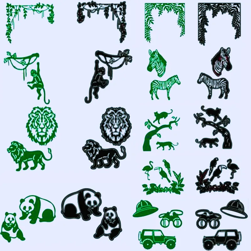 

Jungle Animals DIY Cutting Dies Card Album Making Scrapbooking Template Decor Crafts Stencil Embossing New 2019