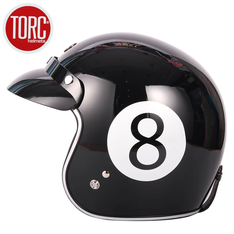 TORC T50 шлем Каско capacete с открытым лицом винтажный мотоциклетный шлем может добавить пузырьковый щит реактивный скутер мотокросса шлемы