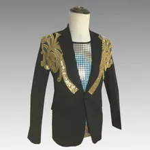 Популярная Корейская версия хоста костюм с вышивкой куртка мужской певец костюмы мужской тонкий костюм платье tide