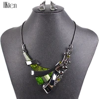 MS20276 Мода Марка Ювелирные наборы Gunmetal позолоченный фиолетовый Цепочки и ожерелья комплект 7 Цвета Свадебные украшения Высокое качество Вечерние подарки - изображение