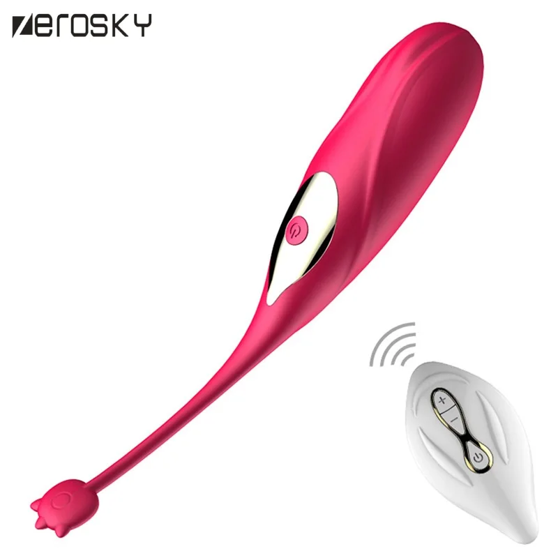 Zerosky Wireless Remote Control Vibrating Silicone Bullet Egg Vibrators