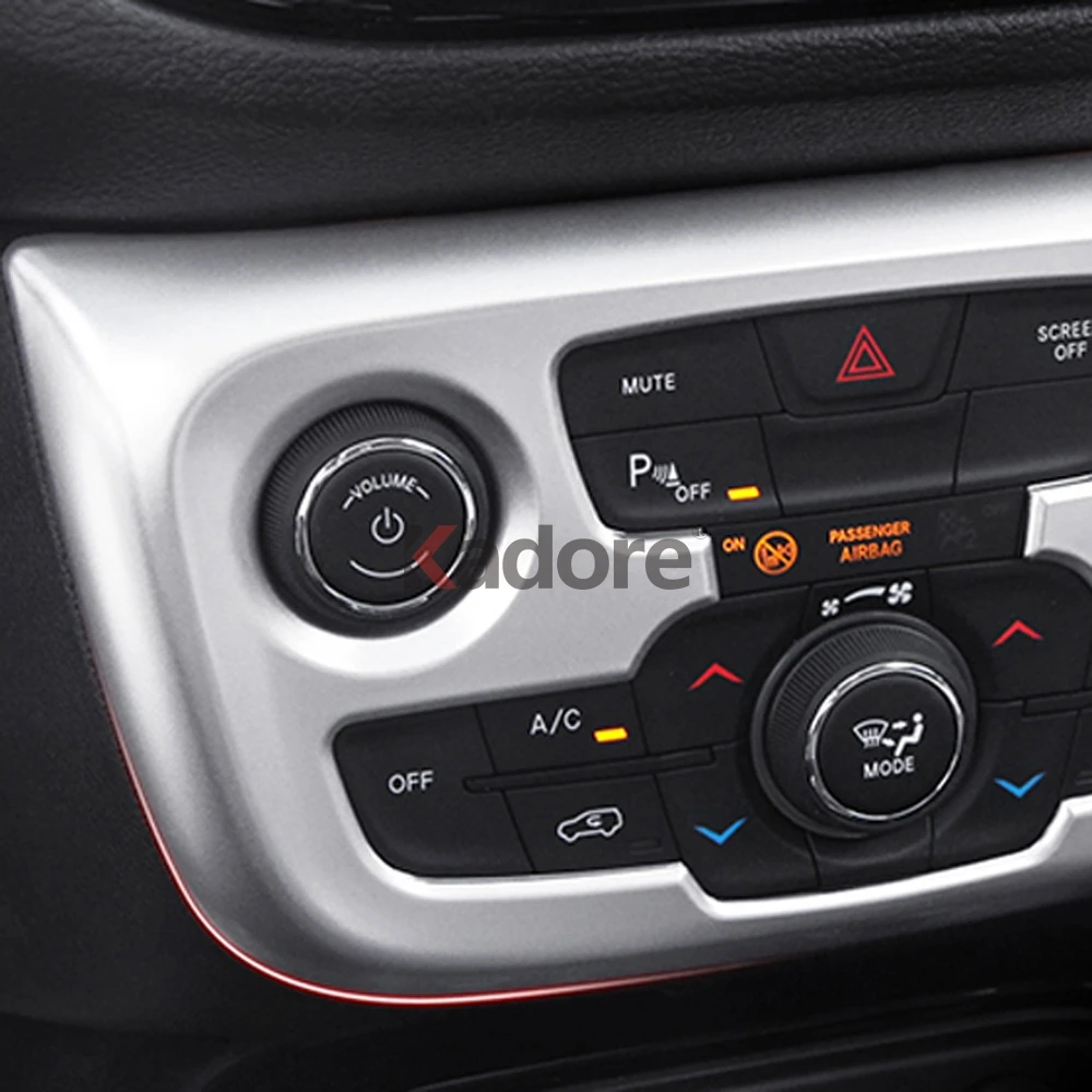 Для Jeep Compass ABS Матовый Интерьер Автомобильные аксессуары укладки кондиционер переключатель регулировки крышка отделка