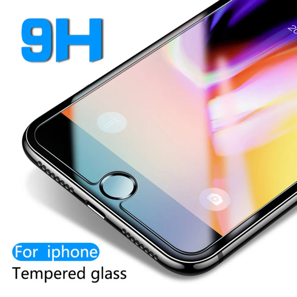 

2pcs protective Tempered Glass On iphone 7 6 6S 8 plus X glass 5s SE 9H Protection Glass For iphone X XS Max XR Screen Protector