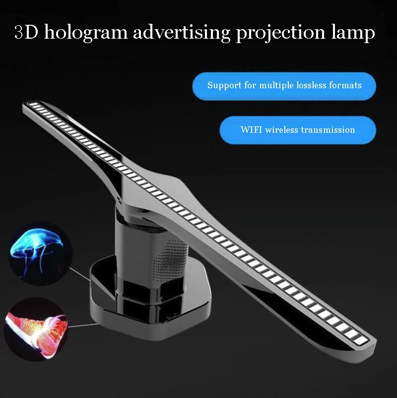 3D Голограмма рекламные проекции лампа 176°WIFI contron, рекламный логотип свет украшения