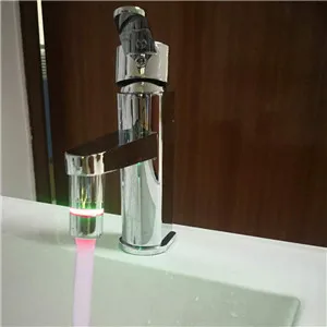 Смеситель для раковины светильник Torneira светодиодный светильник для ванной комнаты Водопад нет необходимости батарея бортике хромированный аэратор - Цвет: single red color