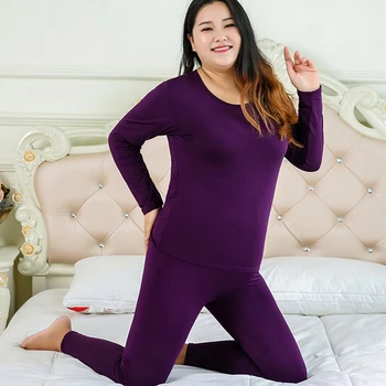 

Women's Thermal Underwear Set Cotton Plus Vevet Long Johns Women Winter Fleece Warm Long Johns Plus Size Female Pajamas Suit