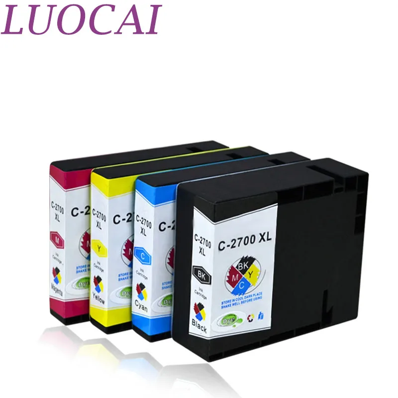 LuoCai 4 шт. чернильные картриджи совместимый для Canon PGI 2700 pgi2700 MAXIFY IB4070 MB5070 MB5370