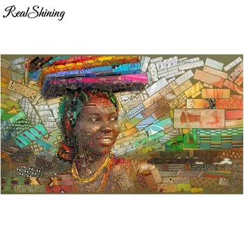 

Large full Square/Round Drill 5D DIY Diamond Painting Africa girl book diamond mosaic diamond Embroidery home decoration FS5721
