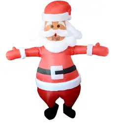 Косплэй Рождество Санта Клаус надувной костюм Рождество весело забавные надувные Единая взрослый костюм карнавальный костюм на Рождество