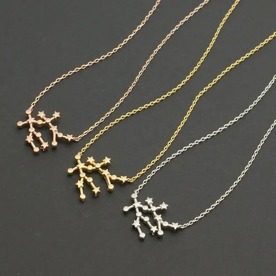 

Daisies 1pc Gemini Zodiac Necklace Constellation Astrology Sign Necklace for Women Beautiful Star Sign Birthday Gift