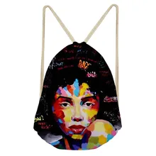 THIKIN дамские сумки на шнурке женские Абстрактные Художественные африканские американские девушки плечевая сумка с принтом для женщин пляжные сумки на заказ