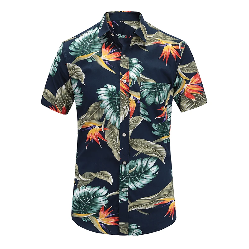 С цветочным принтом летняя гавайская рубашка для мужчин s костюмы 2019 уличная Harujuku платье повседневное Slim Fit рубашки для мальчико