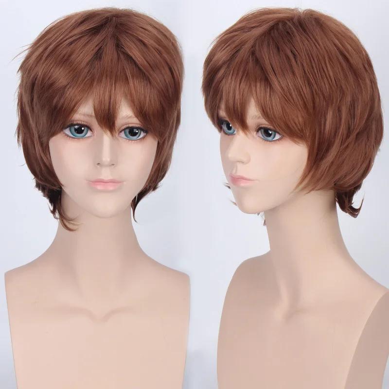 Coshome Naruto One Piece Fairy Tail Bleach Yato Cosplay Short Wig For Men Women Black Brown Yellow Red Blue Wigs (12)