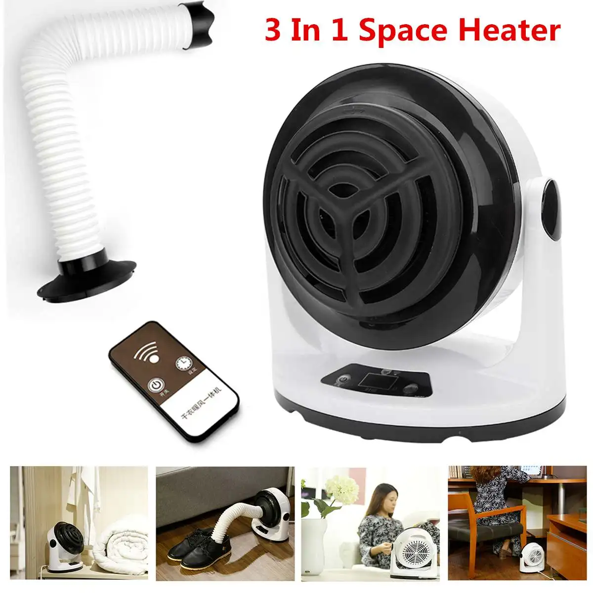 

Electric Heaters Clothes Dryer Desktop Mini Home Room Handy Fan Heater Fast Power Saving Warmer PTC Ceramic Heating