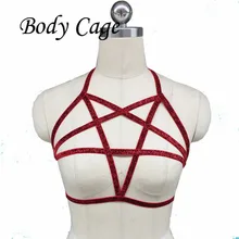Одежда для тела, клетка для тела, harajuku, готика, красный, для тела, жгут, связывание, reggicalze, нижнее белье, ligueros mujer, бюстгальтер, клетка, пояс