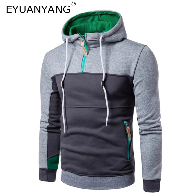 EYUANYANG Мужская толстовка 2018 модная сшитая повседневная мужские толстовки