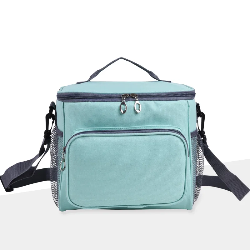

BONAMIE Functional Thermal Lunch Bag With Shoulder Strap Large Capacity Picnic Lunch Box Portable Insulated Cooler Bag Green