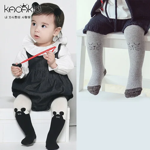 

1-5T Baby Cartoon Tights 6 Colors Lovely Kitten Star Pantyhose Kids Boys Girls Pants Children Girls Dress Boys Clothes Accessory