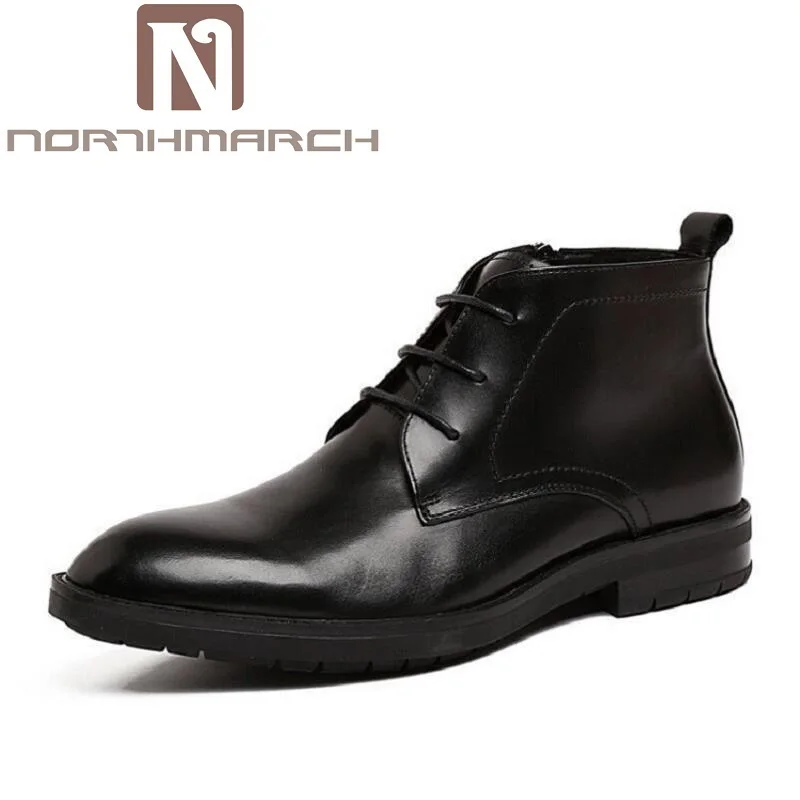 NORTHMARCH Business Shoes Men NEW Vintage Style Chelsea Boots Top Quality Leather Men Shoes Luxury Brand Chelsea Men Boot Obuwie