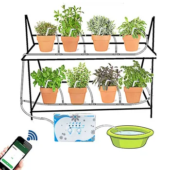 

Automatic Watering Kit Device Timer Mobile phone WIFI Remote control Intelligent Garden plant Drip Irrigation System Water Pump