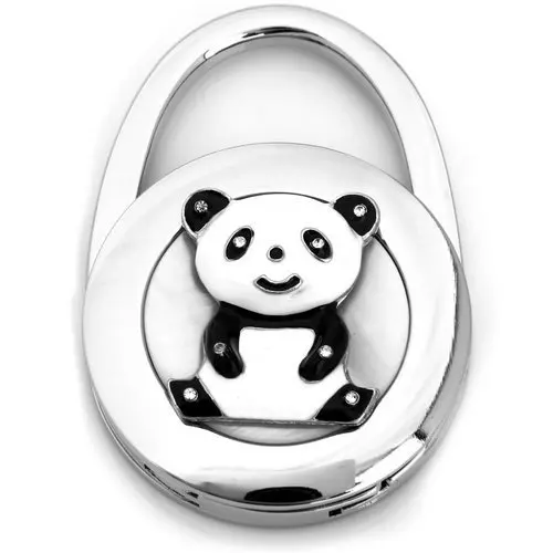 

Round Metal Folding Rhinestone Panda Handbag Bag Purse Hook Bag holder Holder Charm