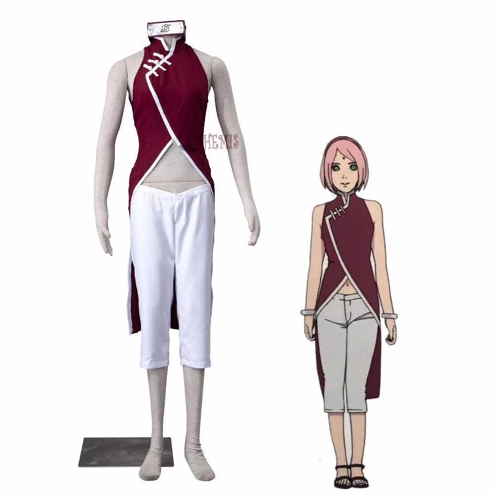 Athemis Наруто Косплей Костюм BORUTO Haruno Сакура косплей наряд аниме косплей|sakura cosplay|naruto