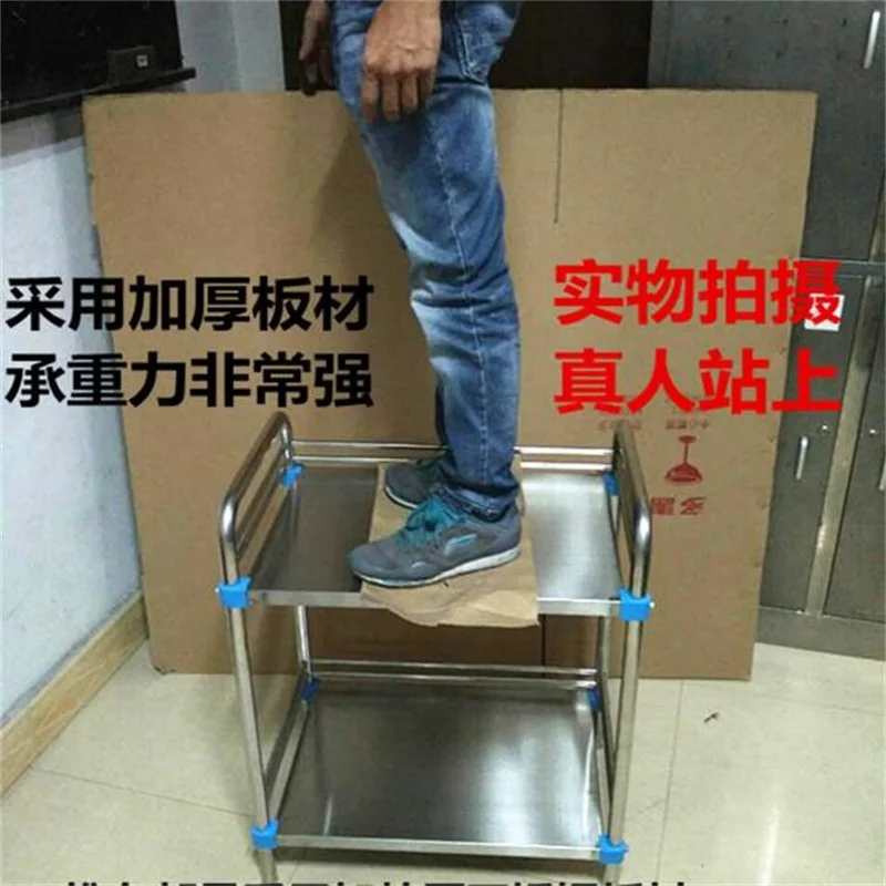 77*45*86.5cm Multi-purpose Aluminum alloy Three layers plate collection trolley Restaurant service trolley dining trolley