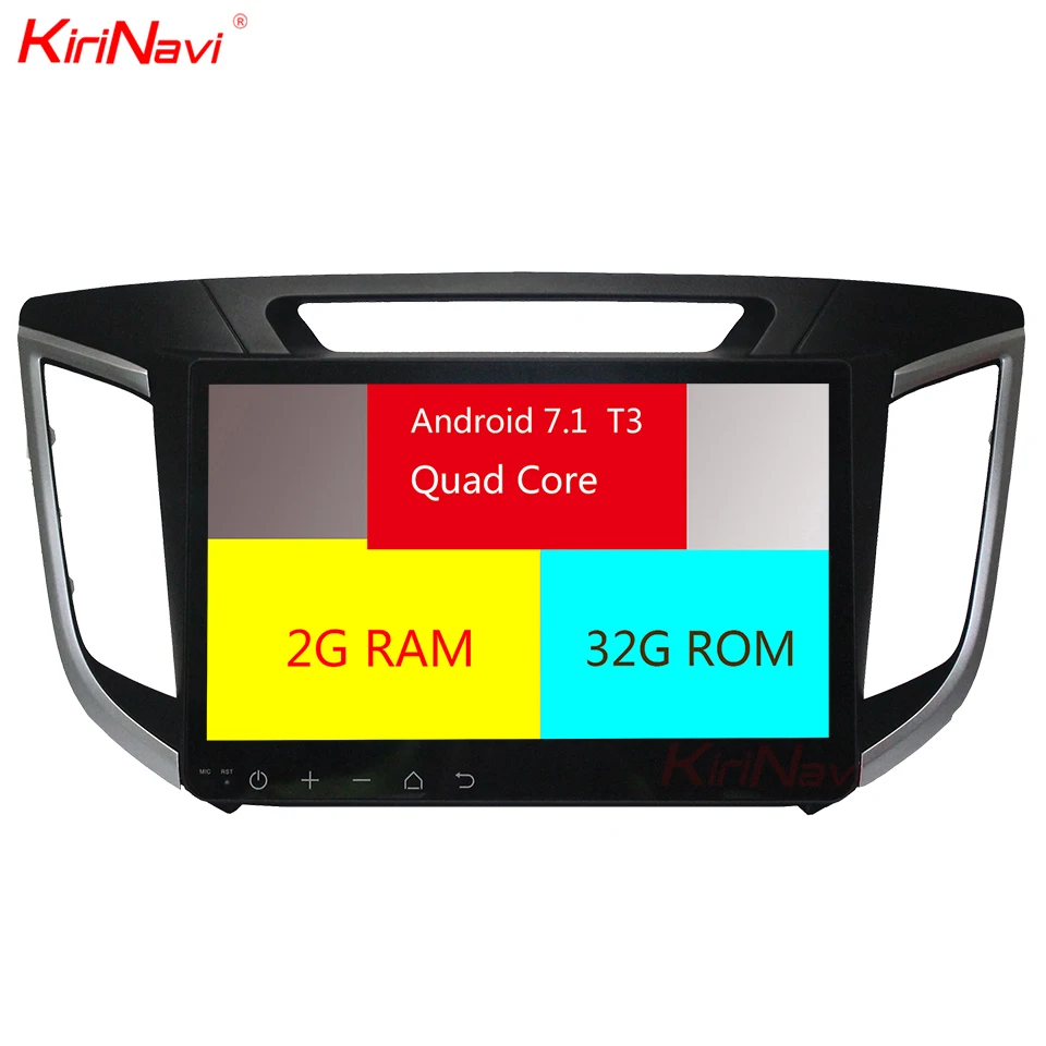 Cheap KiriNavi Octa Core Android 7.1 Car DVD GPS For Hyundai IX25 Creta Multimedia Android Car Stereo Audio System Bluetooth RDS Wifi 2