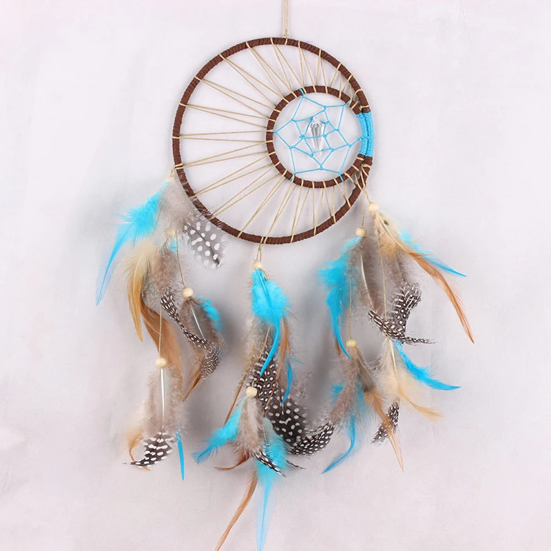 DIY Large Dream Catcher with Feathers Home Wall Hanging Decoration Car Ornament