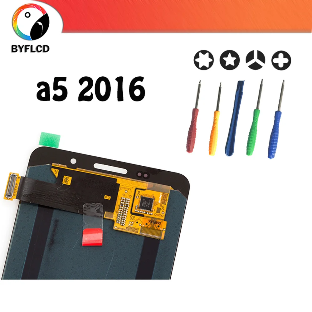 Lcd для Samsung Galaxy A5 2016 A510 A510F A510M F дисплей белый/черный Frameassembly Замена|Экраны