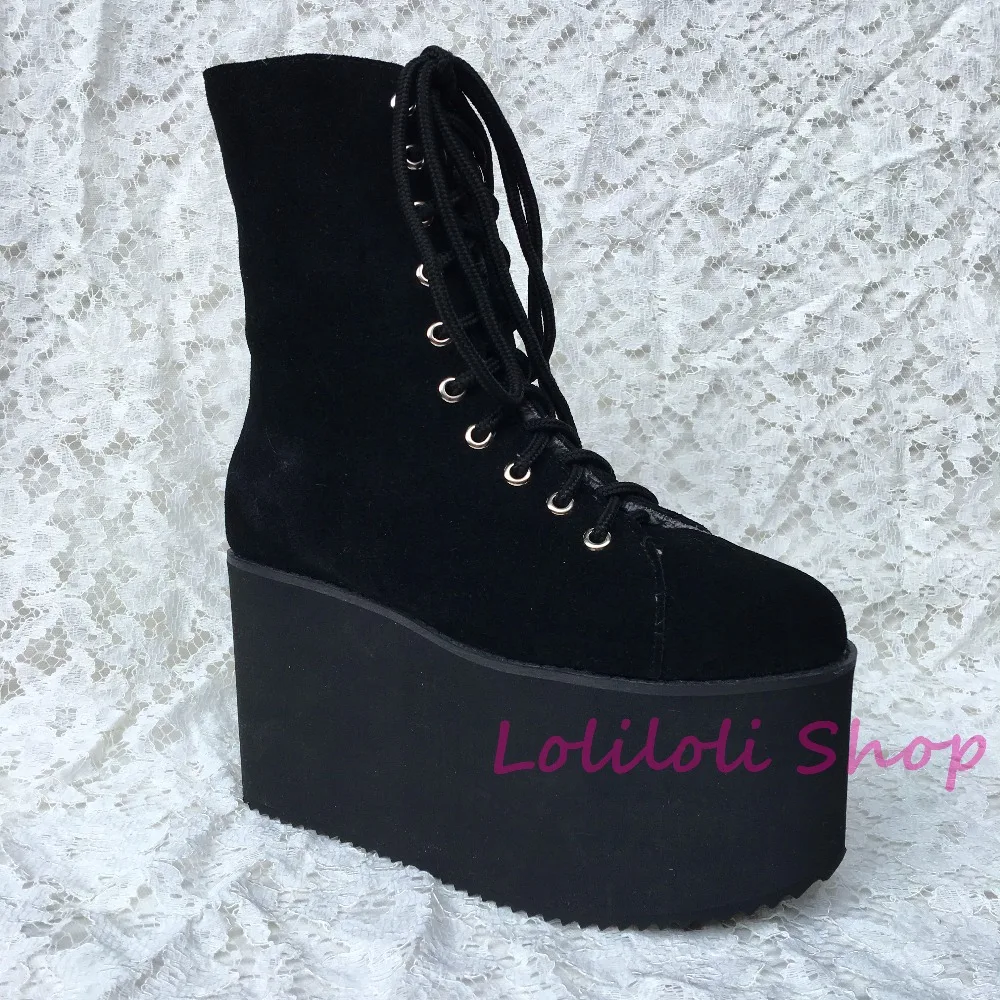 Cuero Punk Gamuza Especial An1381 de Zapatos Correa Plataforma Zapatos Alta De multiple Encargo Grandes Personalizado Negro Shoesblack 3 8xrv8H7qn
