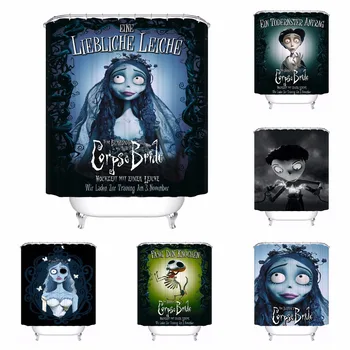 

Custom Corpse Bride Victo Bathroom Acceptable Shower Curtain Polyester Fabric Bathroom Curtain #180318-45-02