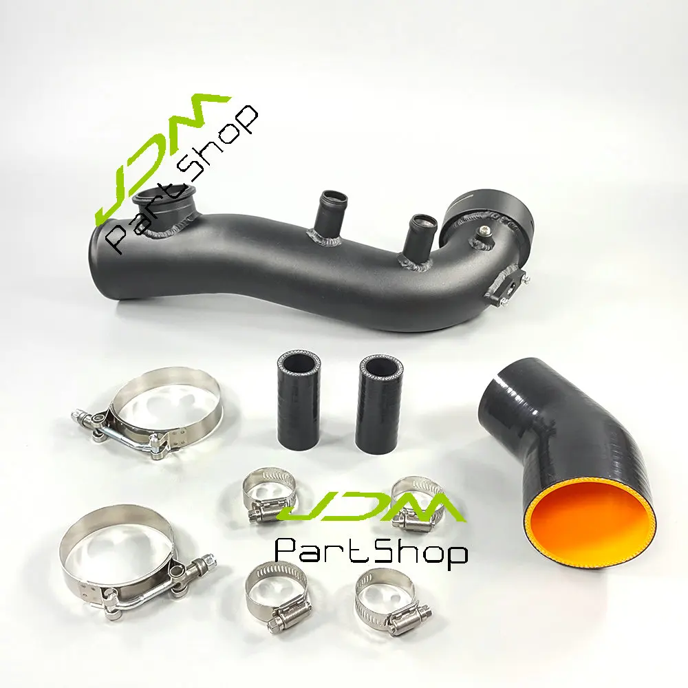 High Flow Air Charge Pipe Intake Hose Cold Turbo Pipe + Flange Fit BMW