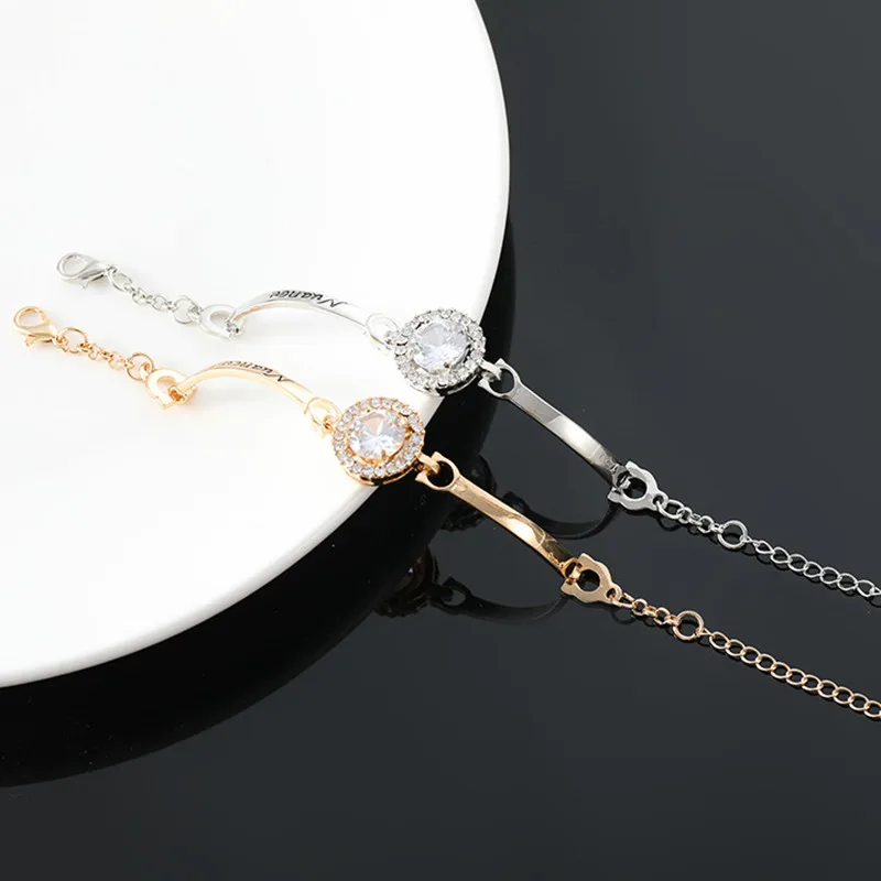 

New fashion ladies half bracelet half chain bracelet hot gold / silver alloy bracelet bracelet to send girlfriend gifts female p