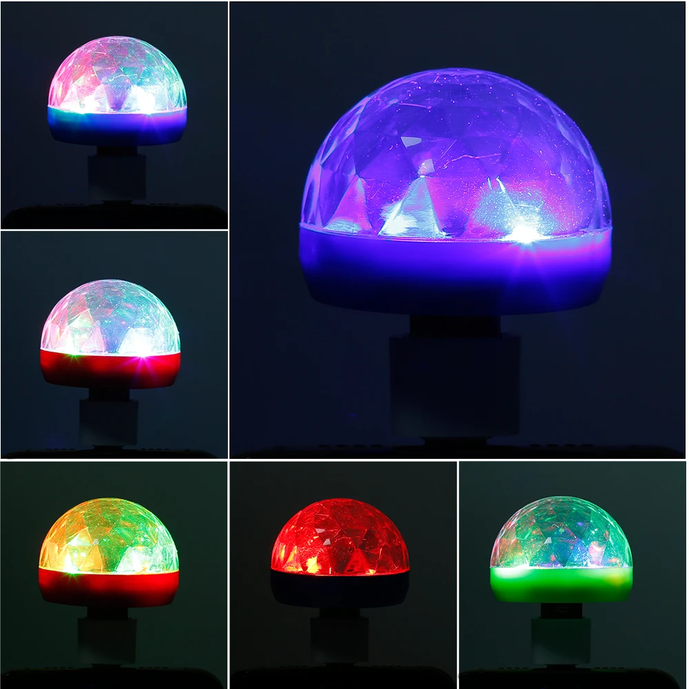 

Mini Portable USB Stage Disco Lights Family Reunion Magic Ball Light Party Club Mobile Phone USB Light Motorcycle Car Lamp