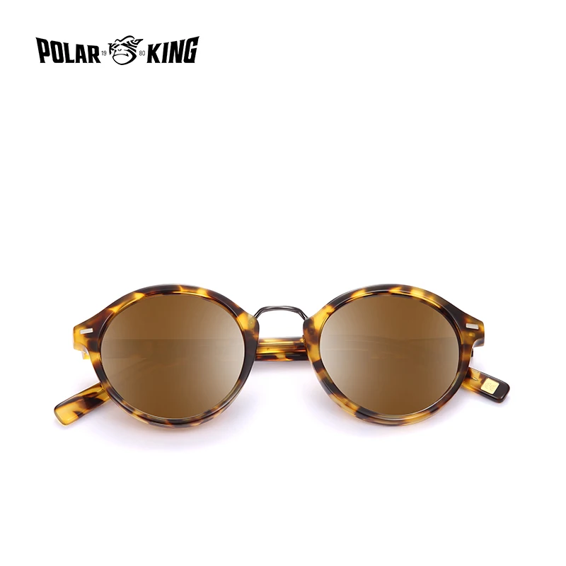 POLARKING Марка Vintage Круглые Поляризованные Мужские Солнцезащитные Очки Для