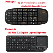 Для ПК Тетрадь: Умный Google Android ТВ коробка Rii Мини X1/i10 Fly Air Мыши ручной 2.4 ГГц Беспроводной RU клавиатура с Touchpad