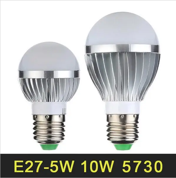 

HOT LED Lamp E27 5W 10W LED Bulb 110V 220V LED Light SMD5730 Lampada LED Lights Lighting High Quality Aluminum Warm/Cold White