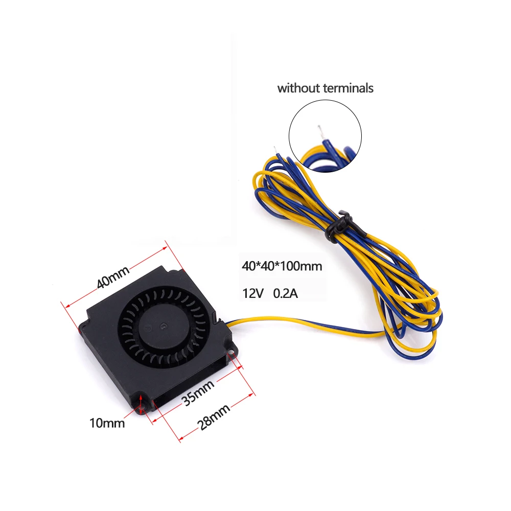1 шт. вентилятор 4010 вентилятор 40 мм 40x40x10 мм 12 В 0.2A DC кулер небольшой вентилятор охлаждения для 3D принтер Часть Creality CR-10