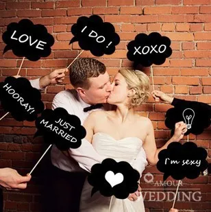 

10pcs New DIY Party Fun Masks Photo Booth Props Fun Bride Cloud On A Stick Accessory Wedding Board Shows Birthday